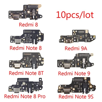 10 шт./лот Для XiaoMi Redmi Note 8 8 Pro 9 8T Разъем Для Зарядки Порта Плата С Микрофоном Запчасти Для Микрофона Гибкий Кабель