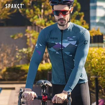 Мужские дышащие и впитывающие пот велосипедные майки с длинными рукавами, быстросохнущая спортивная одежда для езды на горном велосипеде, одежда для велоспорта