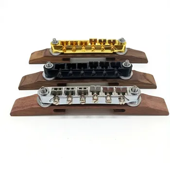 6-струнный Роликовый Седельный мост Tune-O-Matic для джазовой гитары LP SG Archtop с основанием из черного дерева