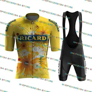 2024 Ricard Beer Велоспорт Джерси Комплект Conjunto Completo Одежда для шоссейных велосипедов Платье Майо Костюм Велосипедная рубашка