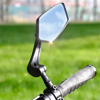 Велосипедное зеркало заднего вида Для езды на велосипеде Прозрачный Отражатель заднего вида с широким диапазоном обзора Регулируемое Зеркало на руле Слева Справа