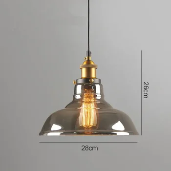 Промышленная ветрозащитная стеклянная люстра в стиле ретро в американском стиле, лампа для ресторана в скандинавском стиле, лампа в стиле лофт, одиночная люстра