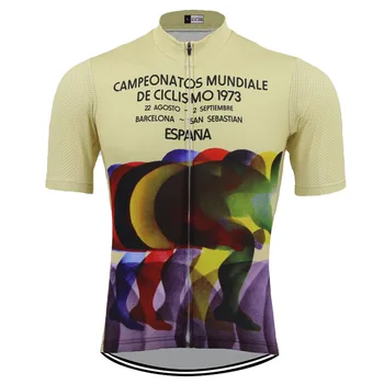 Классический Испанский Campeonatos Mundiale Велоспорт Джерси Летняя Велосипедная Одежда MTB Bike Ropa Ciclismo Мужские Велосипедные Топы, Рубашки