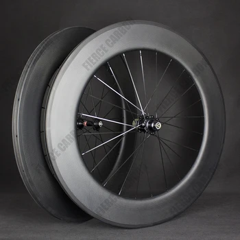 Колеса для Шоссейного велосипеда FIERCE Carbon 3K Глубиной 90 мм, Тормозная Колесная пара с ободом 700C NOVATEC 271-372SB, Прочное Сверхлегкое V-Образное Тормозное Колесо для Скалолазания