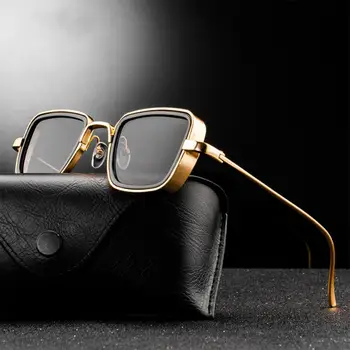 Солнцезащитные Очки В Золотой Оправе Модные И Персонализированные Очки Oculos De Sol Box С Защитой От Ультрафиолета Gafas Sol Mujer Металлические Солнцезащитные Очки