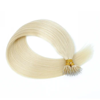 Кольцо из нано-бусин Для наращивания человеческих волос, Предварительно скрепленное Нано-наконечником, Наращивание волос Remy, кольца из микро-бусин, петля, завязанная вручную, шиньон