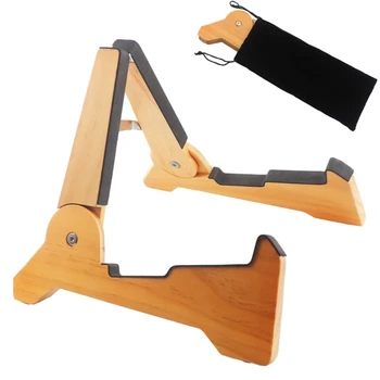 Легкая складная подставка для инструментов A-образной формы, деревянная подставка для акустической гитары