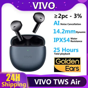 Наушники Vivo TWS Air TWS Bluetooth 5.2 С Двойным Микрофоном Беспроводные Наушники с Шумоподавлением AI 25 Время автономной Работы 14,2 мм Для Vivo X80 Pro