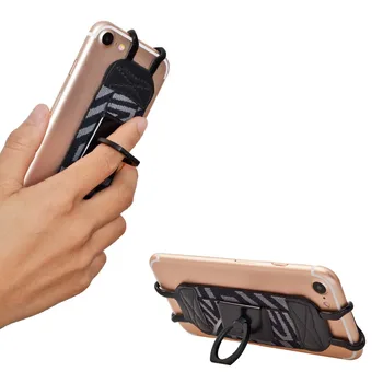 Защитный Ремешок TFY для Рук с Поворотом на 360 Градусов, Металлический Держатель для Захвата Безымянного Пальца и Подставка для iPhone 14 Pro Max / 13 Pro / Xs Max