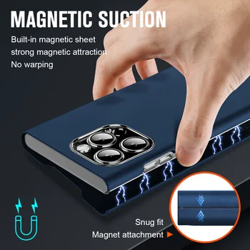 Магнитный Флип-Кожаный Чехол-Подставка Для Телефона iPhone 13 14 15 Pro Max Cover Luxury Card Holder Защита От Падения Для iPhone 14 15Plus