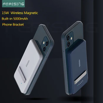Беспроводная портативная батарея FERISING Magnetic Qi емкостью 5000 мАч для iPhone 12 mini Pro Max 11 Xiaomi Huawei Power Bank Mag safe Charger