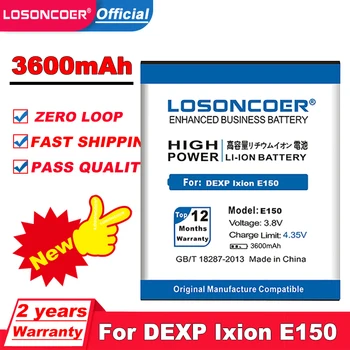 Аккумулятор LOSONCOER емкостью 3600 мАч для аккумулятора мобильного телефона DEXP Ixion E150