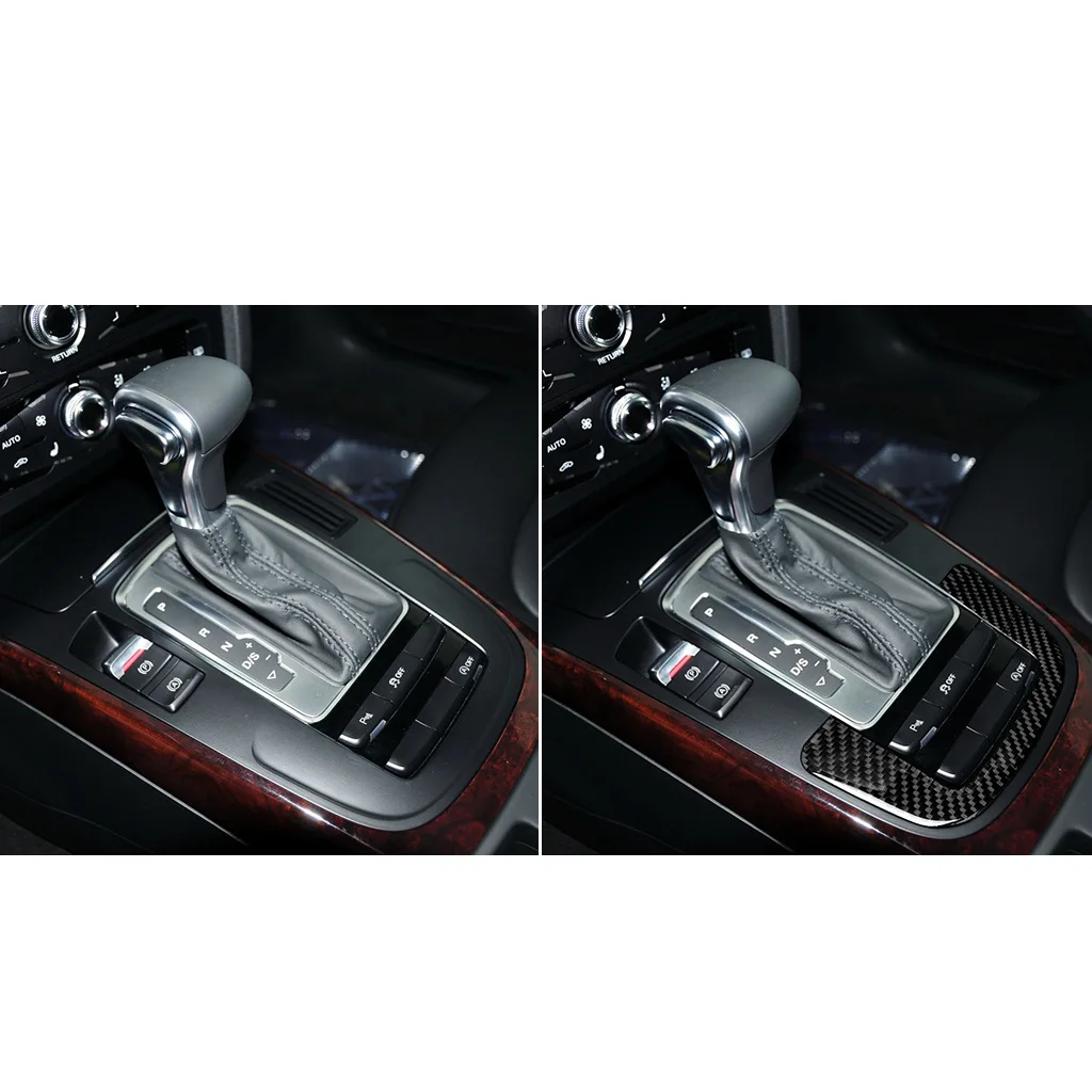 Подходит для Audi A4 B8 A5 Декоративная рамка кнопки переключения передач из углеродного волокна