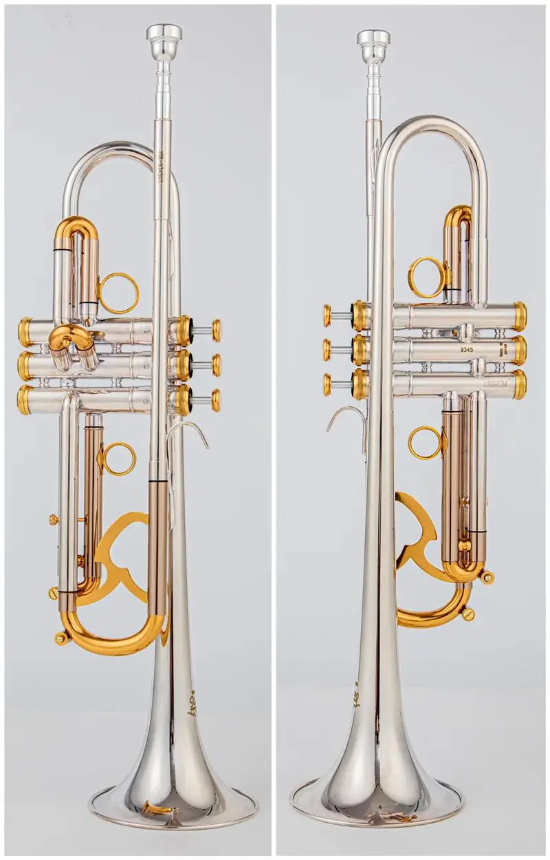 Сделано в Японии качество 9345 Bb Труба Си Бемоль Латунь Посеребренные Профессиональные Музыкальные Инструменты для Трубы с Кожаным Чехлом