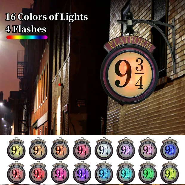 Уникальные светодиодные настенные светильники Magic Night Light Platform 9 3/4 Night Light 3D Лампы для домашнего декора, подарки на День Рождения для детей и взрослых