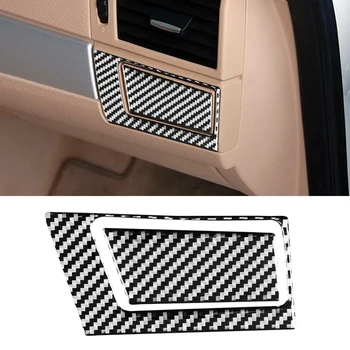 Для BMW- X3 E83 2006-2010 Мягкая панель держателя стакана воды для пассажиров из углеродного волокна, Декоративная накладка, наклейка, Аксессуары