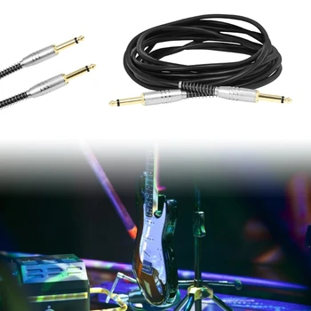 5 м Гитарный инструментальный кабель 6,35 мм Стереокабель для электрогитары Мандолины Аксессуары для басового усилителя