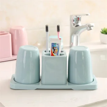 Креативная Скандинавская Зубная паста, держатель для зубной щетки, Пара чашек для чистки, Набор туалетных принадлежностей для ванной, Ящик для хранения, Держатель для зубной щетки