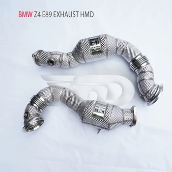 Выпускная система HMD Высокопроизводительная водосточная труба для BMW Z4 E89 N54 3.0T 2009-2015 Автомобильные аксессуары с каталитическим коллектором