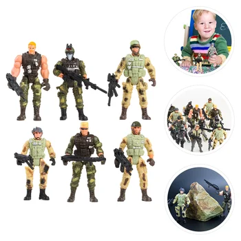 Набор солдатиков, модель солдатика, Солдатики, игрушки для мальчиков, детские игры на Рождество, подарок на День рождения, 6 случайных типов