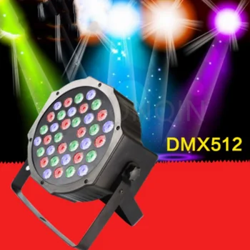 Горячие Продажи LED Flat Par 18x3W Освещение LED Par Light Strobe DMX Контроллер Party Dj Disco Bar Стробоскопический Проектор С Эффектом Затемнения