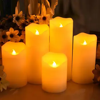 Светодиодная свеча, 3 шт / 1 шт Беспламенная свеча, Парафиновая свеча с неровными краями, светодиодная лампа-свеча на батарейках