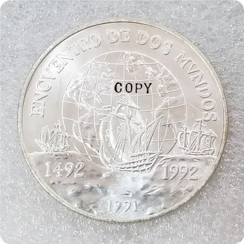 1991 Чили 10000 песо (Иберо-американская серия) Копировальная монета