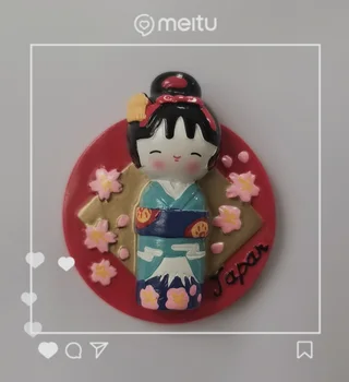 Японский магнит На Холодильник Традиционное крепление Fuji Maiko Кукла Магнит На Холодильник Туристические Поделки Клей Магнитный