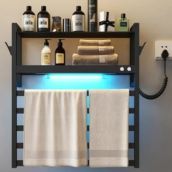 Вешалка для полотенец с электрическим подогревом для ванной комнаты, без сверления.Интеллектуальная сушилка для полотенец со стерилизацией из нержавеющей стали, полотенцесушитель.
