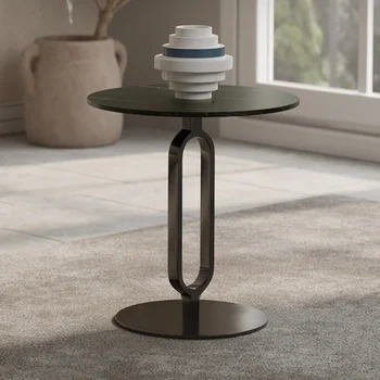 Современный роскошный журнальный столик в скандинавском стиле, простой приставной столик для гостиной, круглая промышленная мебель для дома