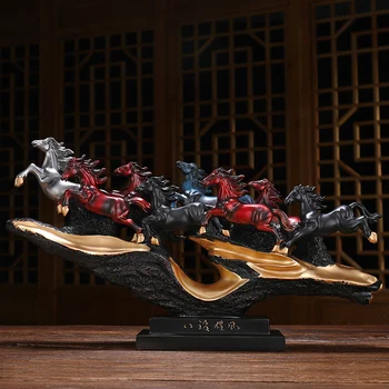 Нарисованные восемь лошадиных украшений лошади китайского зодиака, ТВ-шкафы в современном китайском стиле, украшения для крыльца и офиса