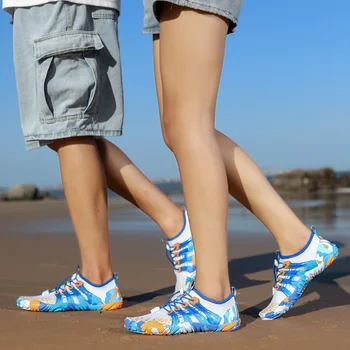 Обувь для плавания на пляже, нескользящие болотные кроссовки, дышащие треккинговые болотные туфли, износостойкая амортизация для пеших прогулок по озеру.