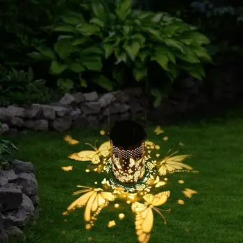 Солнечный Полый Проекционный Свет Бабочки ВЕЛ Водонепроницаемый Подвесной Светильник Для подъема на открытом воздухе