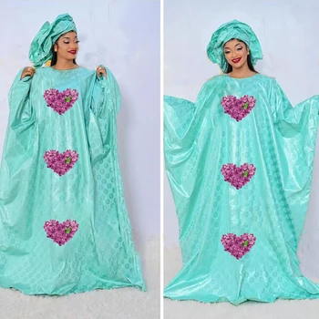 Оригинальные длинные платья Bazin Riche для африканских женщин, одежда для вечеринок, свадебная церемония, халат дашики, материал Bazin для леди