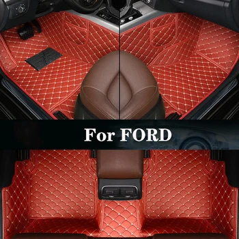 Новая боковая сумка для хранения с индивидуальным кожаным автомобильным ковриком для FORD Focus Focus (Ⅱ 19 см/ Ⅱ 21 см / Ⅲ) C-MAX (5 мест) Автозапчасти