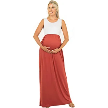 Новое Летнее платье Для Беременных Женщин, Свободные Повседневные Облегающие Платья, Модная Женская одежда Для беременных Без рукавов
