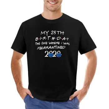 28-й день рождения, карантинная рубашка, та, в которой я был на карантине 2020 - Футболка унисекс, корейская модная мужская одежда