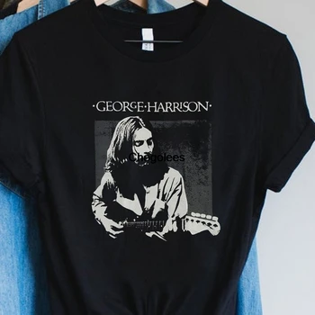 Джордж Харрисон Винтажная Классическая Рок Джазовая музыка Забавная рубашка Подарок любителю гитариста 80-х для мужчин Женщин детей MNH021421001