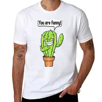 Новенький, ты забавный!!!футболка с изображением кактуса, футболка с графикой, короткая футболка для мужчин