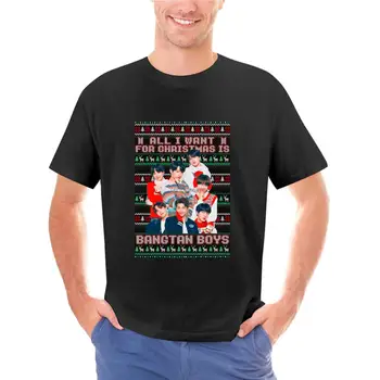Армейский Уродливый Свитер Рождественская футболка группа Ugly Christmas T-shirt Bangtan Fan Gift Ddaeng Fan JIN Bangtan Boys