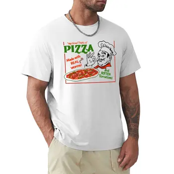 Безвкусная Винтажная футболка из коробки для пиццы, пустые футболки, белые футболки для мальчиков, летняя одежда, мужская одежда, футболки для мужчин