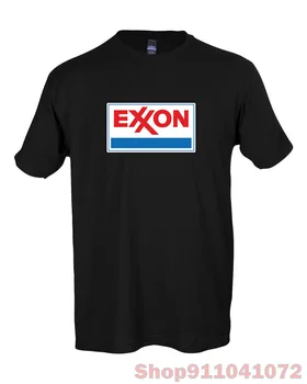 Рубашка с логотипом Exxon Gasoline Oil 6 размеров S-5XL! Быстрая доставка! Мужская футболка из 100% хлопка, женская футболка