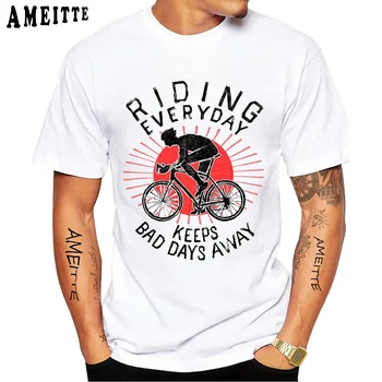 Летняя мужская футболка для шоссейного велосипеда с коротким рукавом, велосипедные футболки с белым принтом, модные мужские топы, верхняя одежда