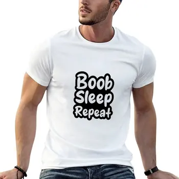 Футболка с надписью Boob Sleep repeat с лозунгом грудного вскармливания, винтажная одежда, эстетичная одежда, быстросохнущая футболка, мужская одежда
