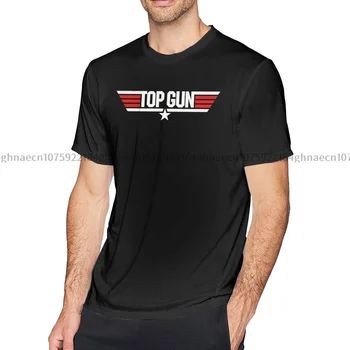 Top Gun, красно-белая мужская футболка, высококачественная хлопковая футболка унисекс в стиле хип-хоп с круглым вырезом, топы, тройник