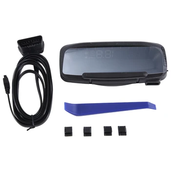 Автомобильный головной дисплей Автомобильный HUD Универсальный OBD2 GPS Спидометр Одометр Черный Простота установки
