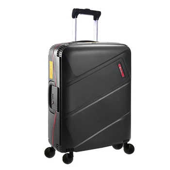 Багаж с жестким замком из полипропилена для ручной клади на колесиках для путешествий, 20-дюймовый чемодан хорошего качества