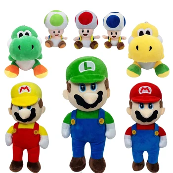 Super Mario Bros Плюшевые Куклы Марио Луиджи Игры Аниме Фигурки Плюшевые Игрушки Украшения Игры Периферийные Куклы Подарки На День Рождения Для Детей