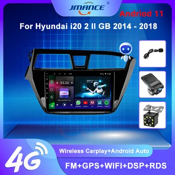 JMANCE для Hyundai i20 2 II ГБ 2014 - 2018 Автомобильный радиоприемник Ai Voice Мультимедийный видеоплеер Навигация GPS Android Без 2din 2 din dvd
