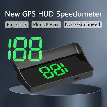 Автомобильный OBD2 GPS Головной дисплей, проектор на лобовом стекле, Цифровой автомобильный спидометр КМ / Ч, Аксессуары для автоэлектроники